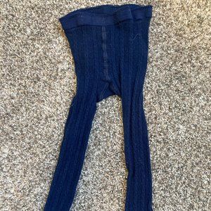 Hanna Andersson 80cm Navy Blue Knit Tights